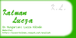 kalman lucza business card